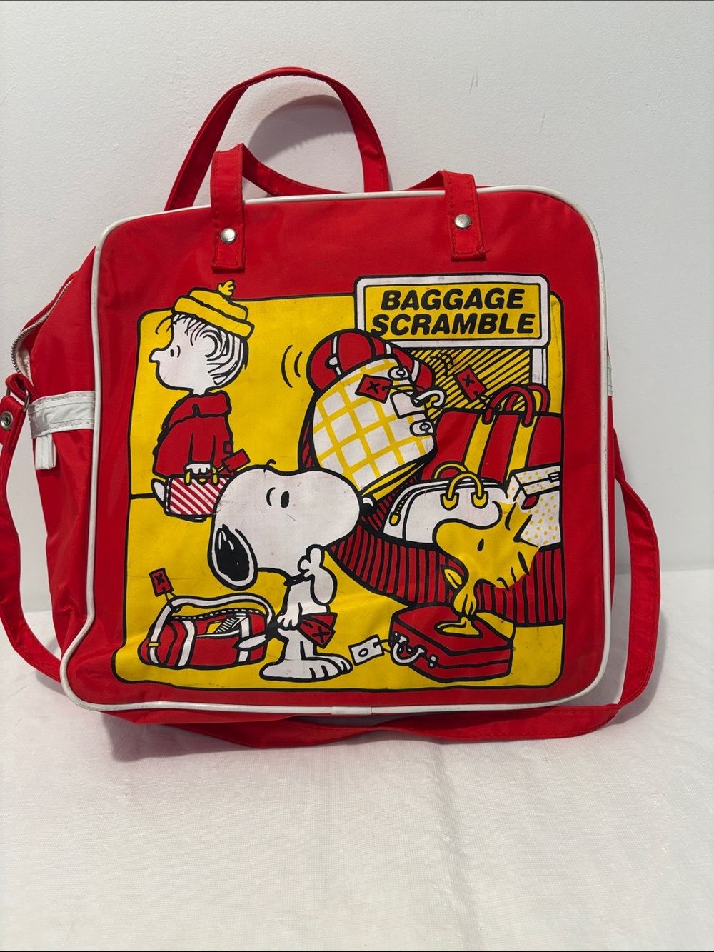 Peanuts Red and Yellow 'Baggage Scramble' Kids Bag